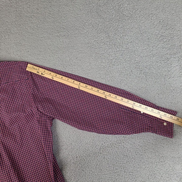 Jos A Bank Shirt Mens Large Blue Red Plaid Button Down‎ Executive Collection - Picture 15 of 15